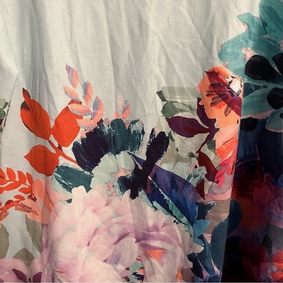 Soft Surroundings Pasaia Tunic in Aqua Floral Size Large - Picture 4 of 7